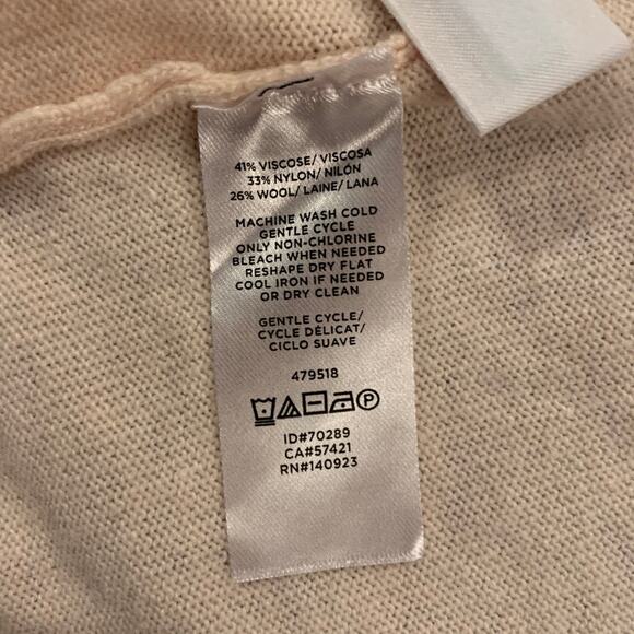 NWT LOFT Light Pink Cloud Draped Soft Knit Open Cardigan Sweater - SIZE SMALL - Picture 5 of 7